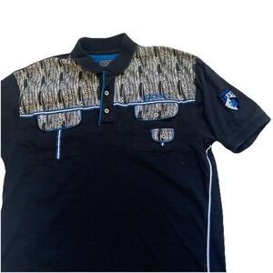 COOGI Men's Polo Shirt Size Large Black And White